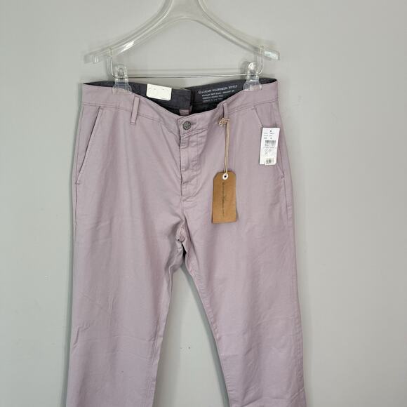 ADRIANO GOLDSCHMIED Standard Issue Khaki Pants Straight Leg Pinkish Color 36 New - Picture 4 of 5
